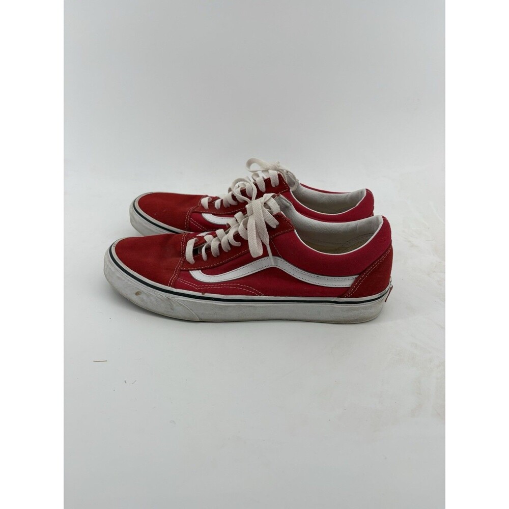 Size 10 - Vans Old Skool Racing Red White Shoes Men’s